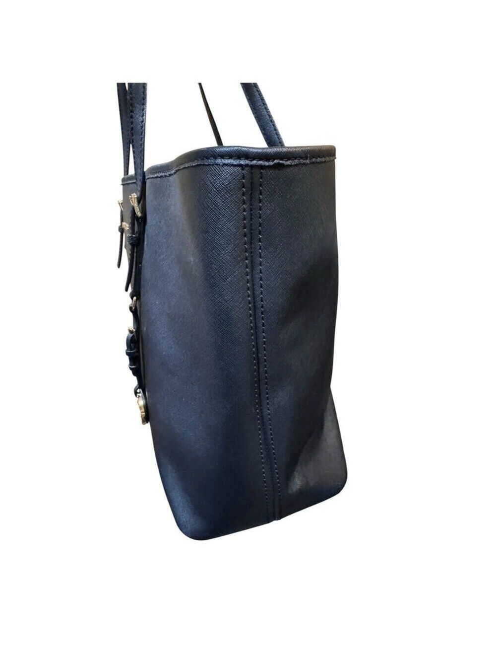 Michael Kors Black Saffiano Tote with Gold Hardware - Picture 6 of 16